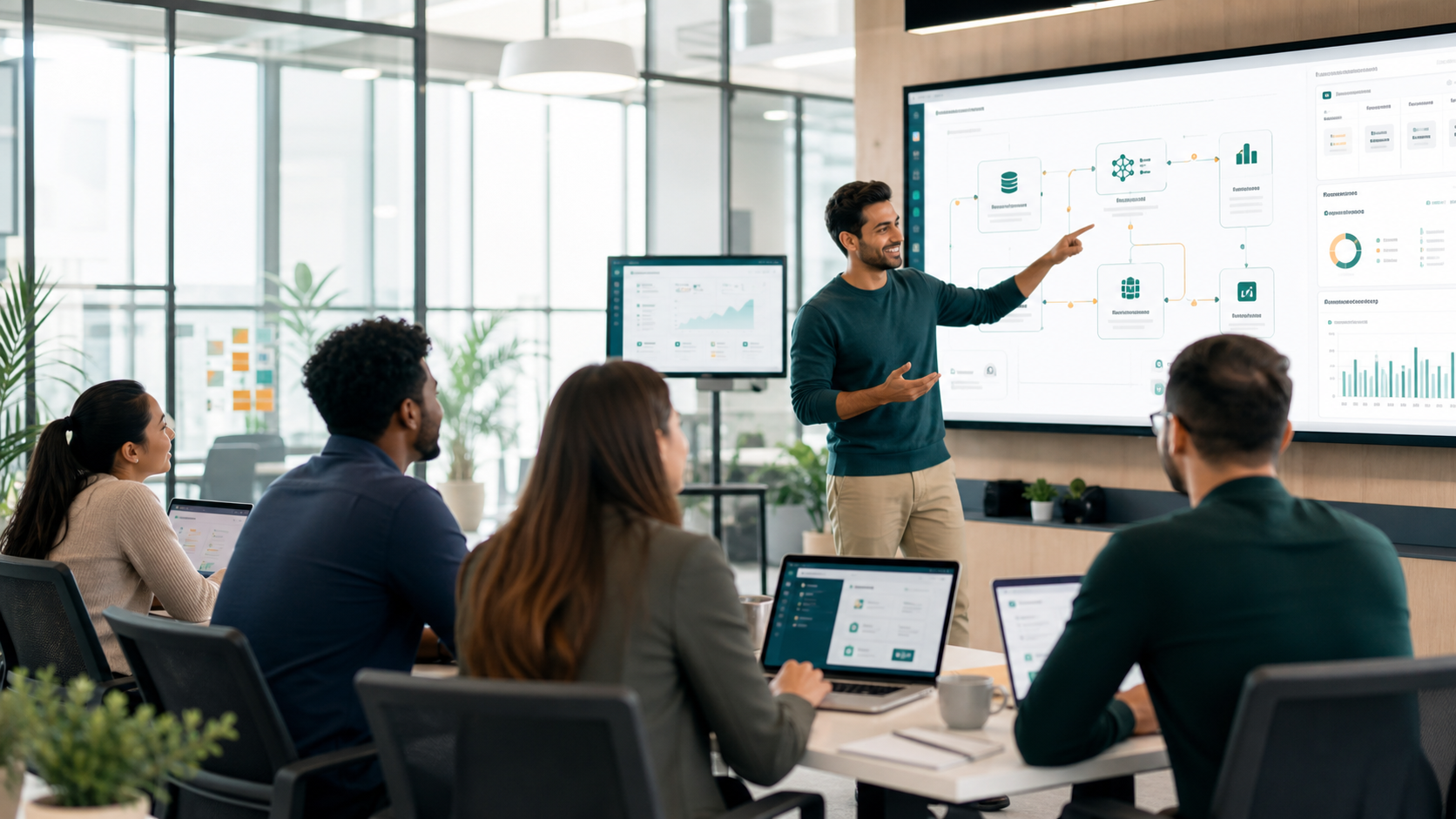 Professionals building AI systems in a live engineering workshop